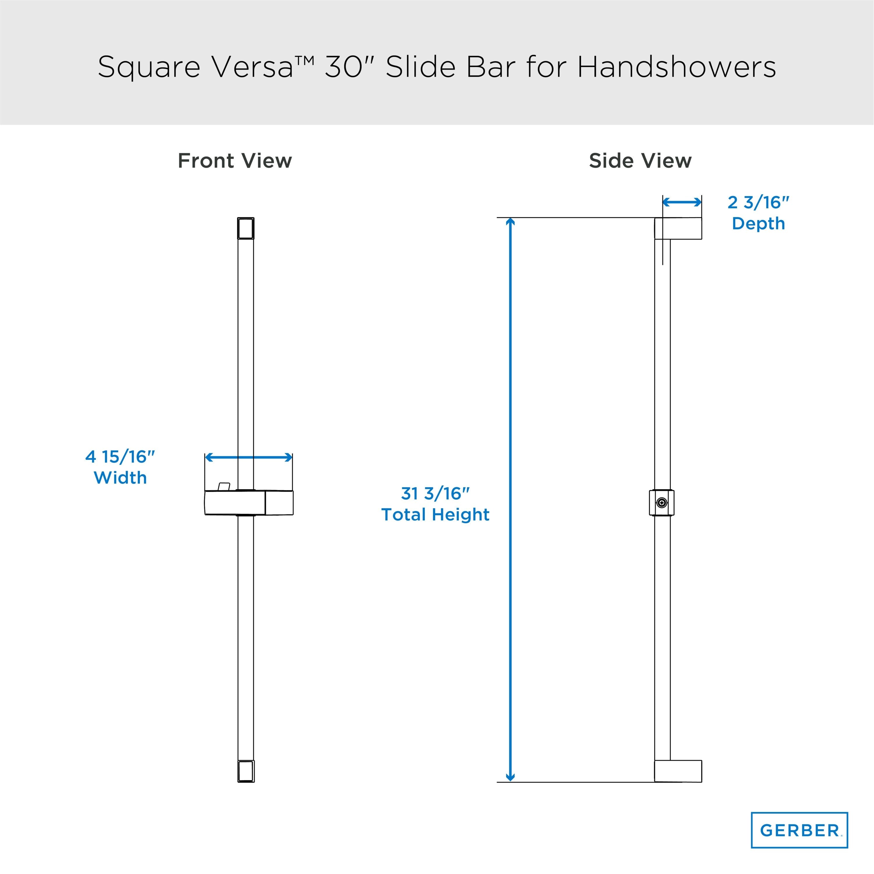 Square Versa™ 30" Slide Bar