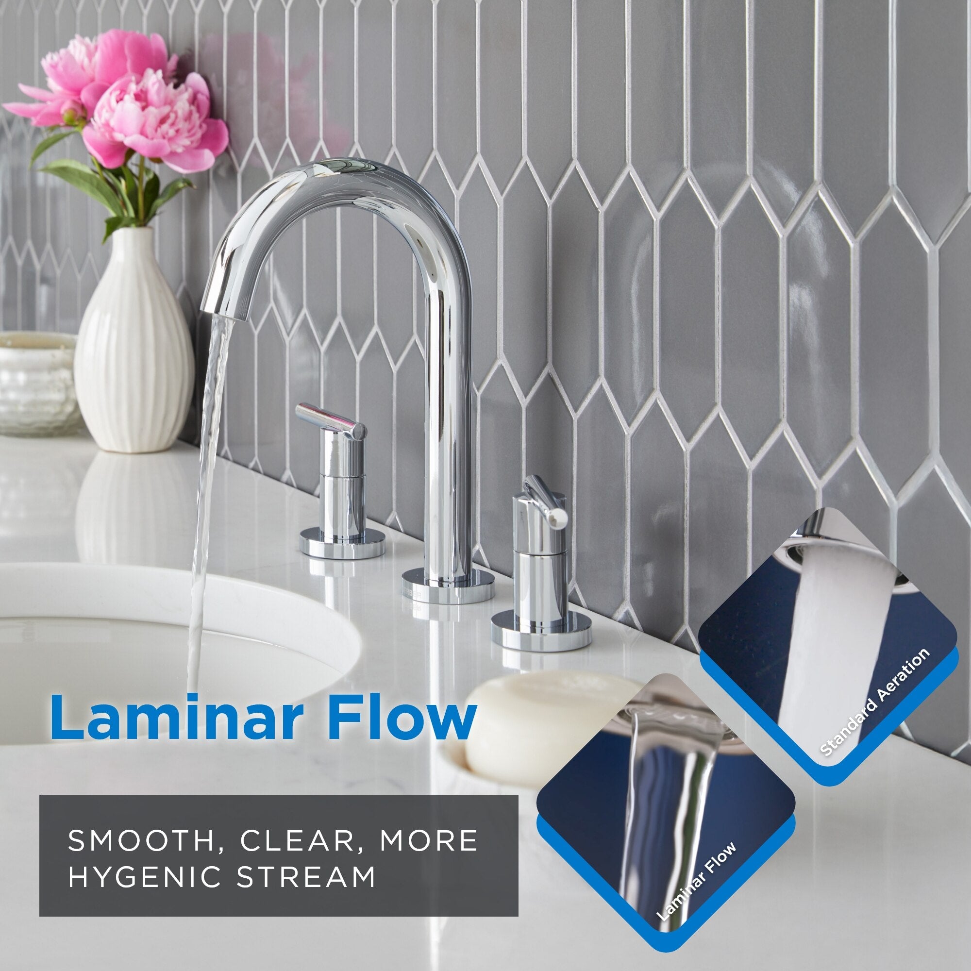 Parma® Two Handle Widespread Bathroom Faucet with Metal Touch-Down Drain
