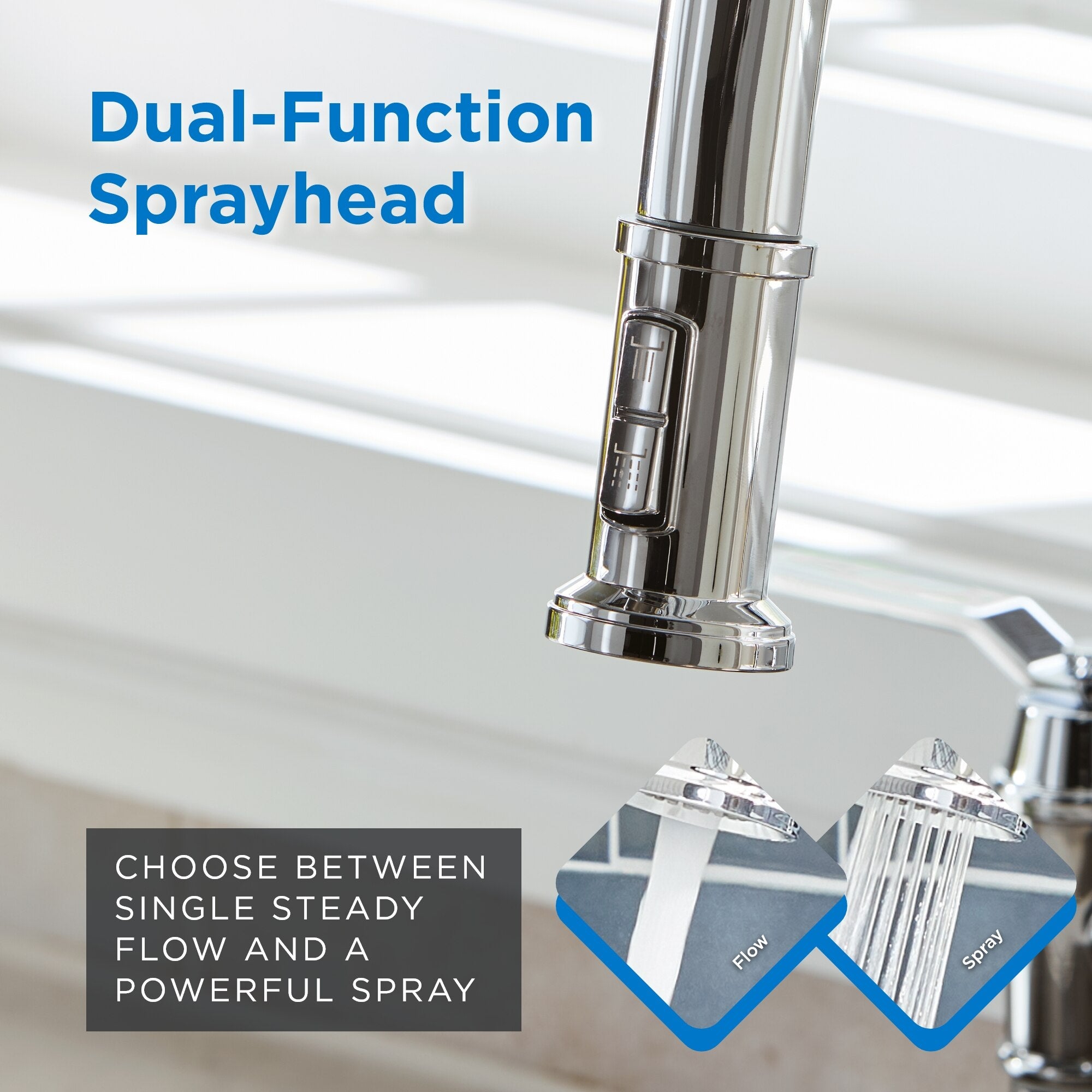Kinzie® Two Handle Pull Down Bridge Kitchen Faucet