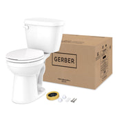 Gerber Maxwell® 1.28 gpf 12" Rough-In "Toilet-In-A-Box" Round Front ErgoHeight™Toilet