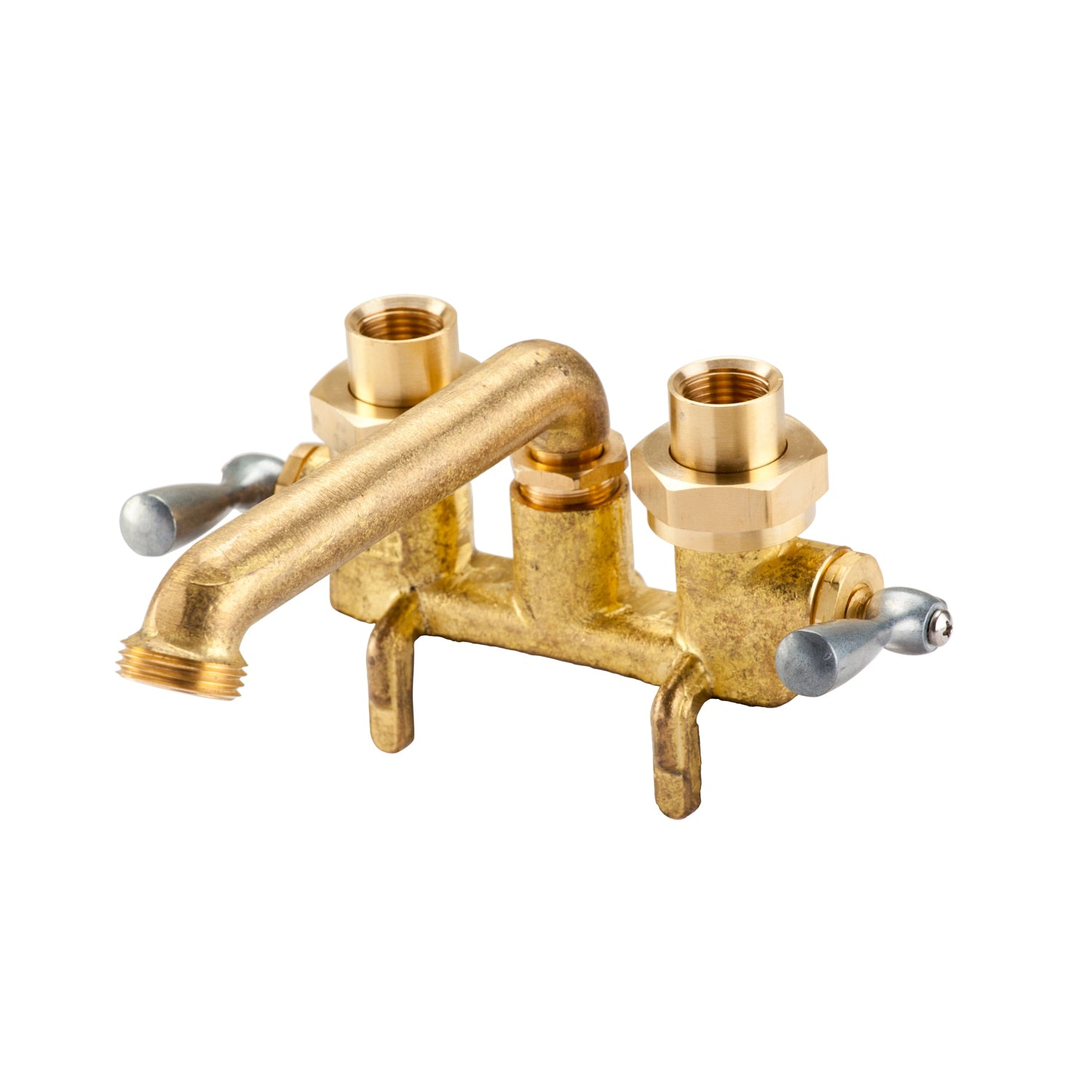 Gerber Classics™ Two Handle Clamp On Laundry Faucet with Metal Lever Handles, IPS/Sweat Connections, and Threaded Spout