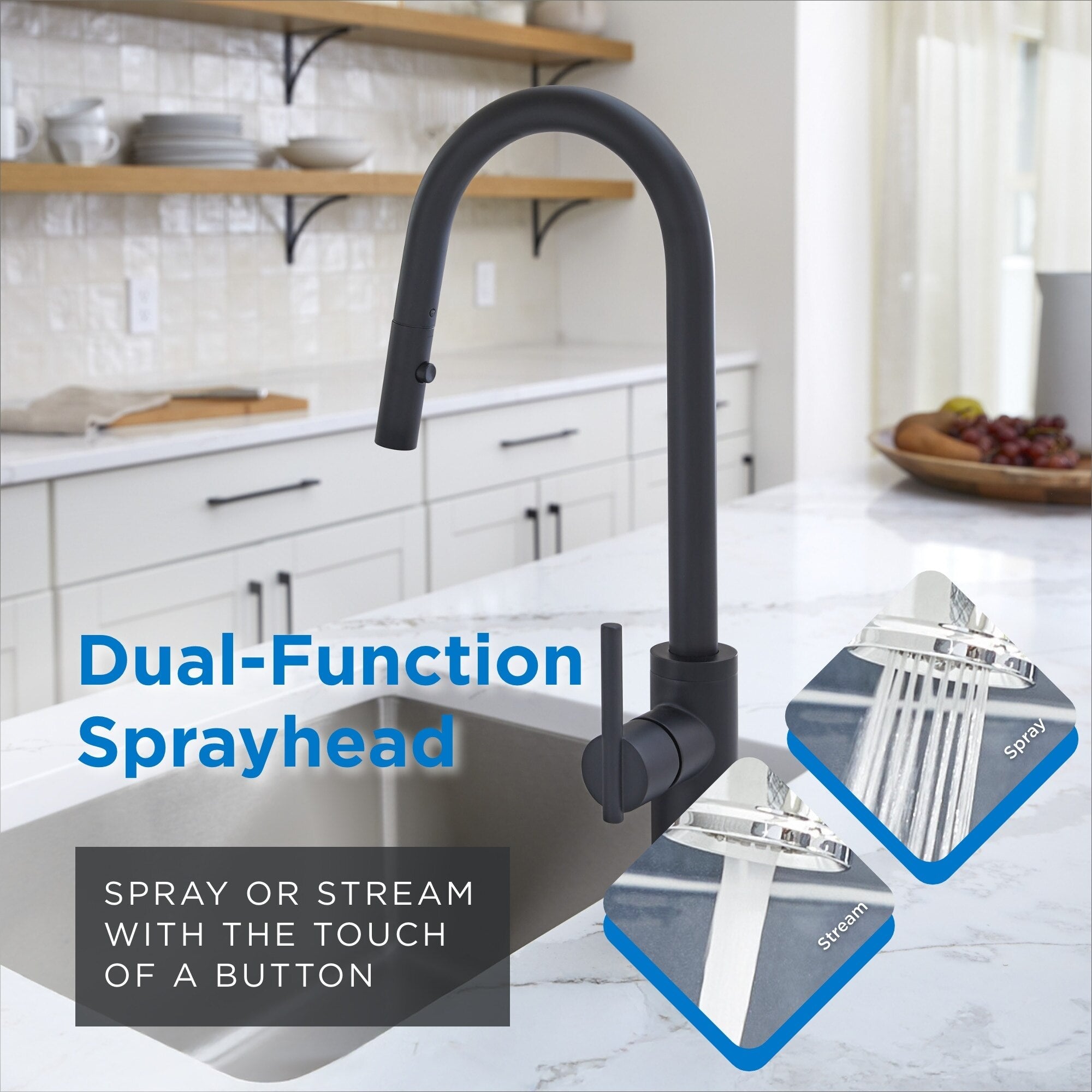 Parma® Cafe Single Handle Pull-Down Kitchen Faucet, 1.75 gpm,