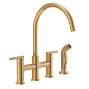 Parma® Two Handle Bridge Kitchen Faucet with Sidespray