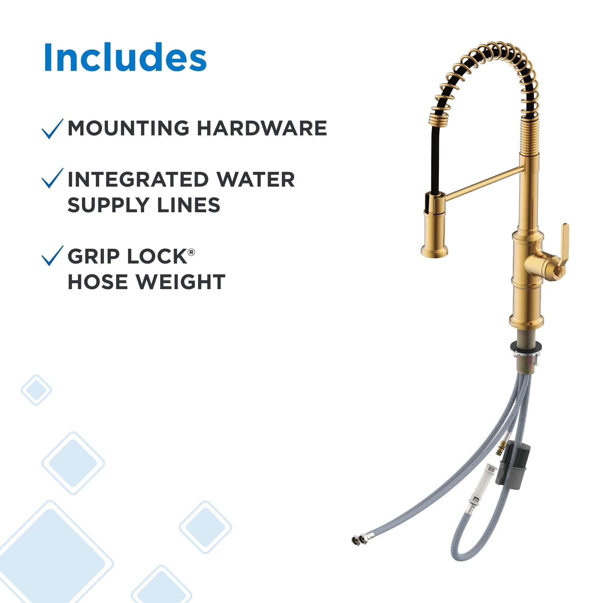 Kinzie® Pre-Rinse Single Handle Pull-Down Kitchen Faucet