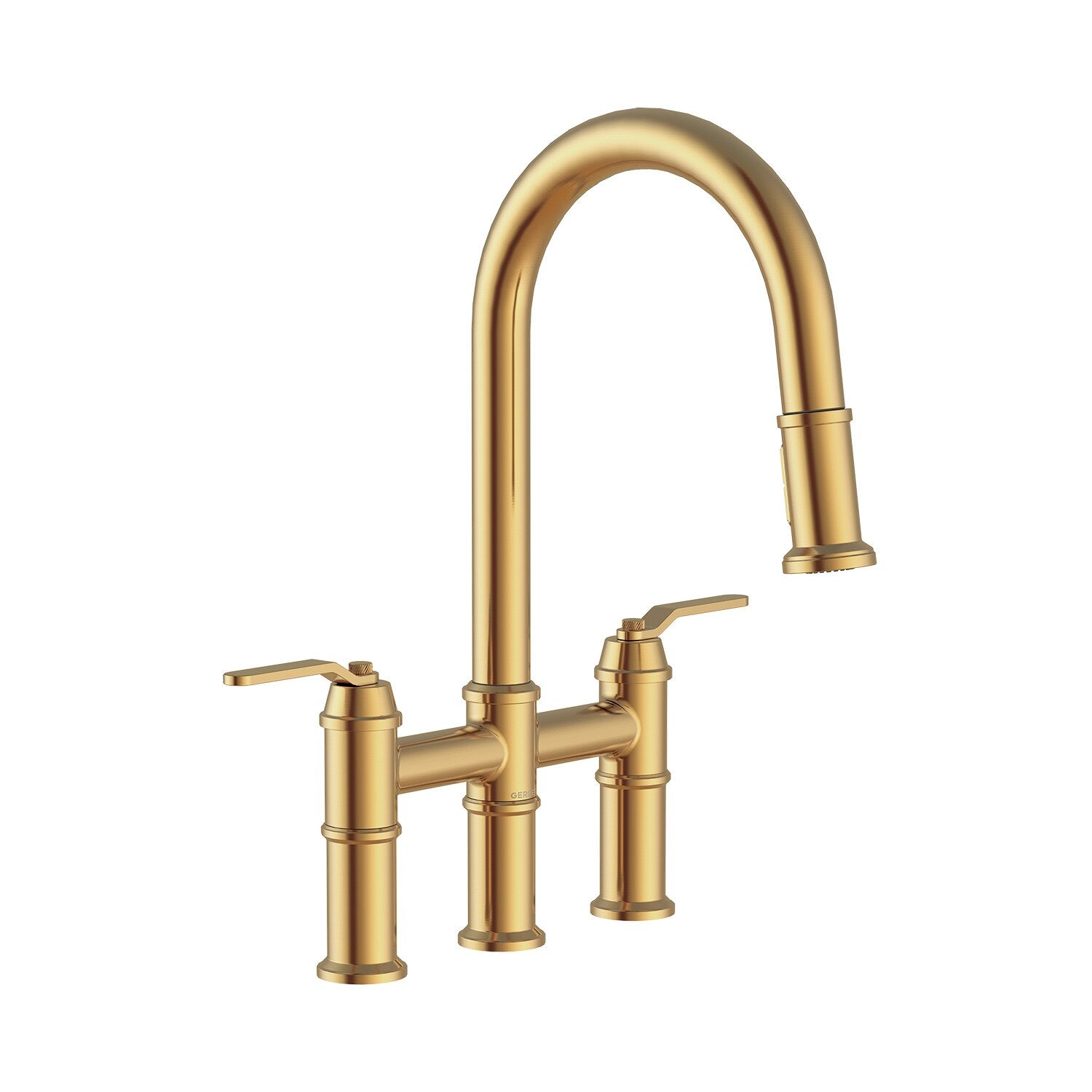 Kinzie® Two Handle Pull Down Bridge Kitchen Faucet