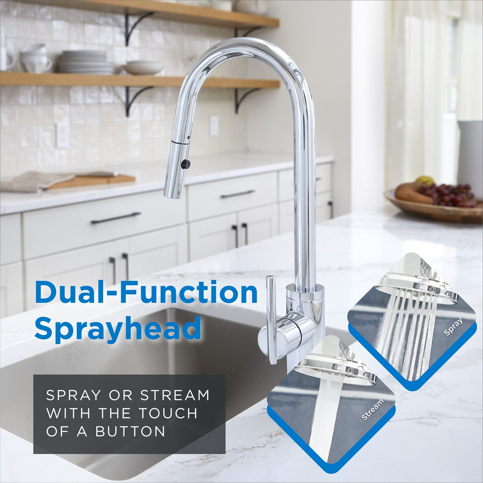 Parma® Cafe Single Handle Pull-Down Kitchen Faucet, 1.75 gpm,