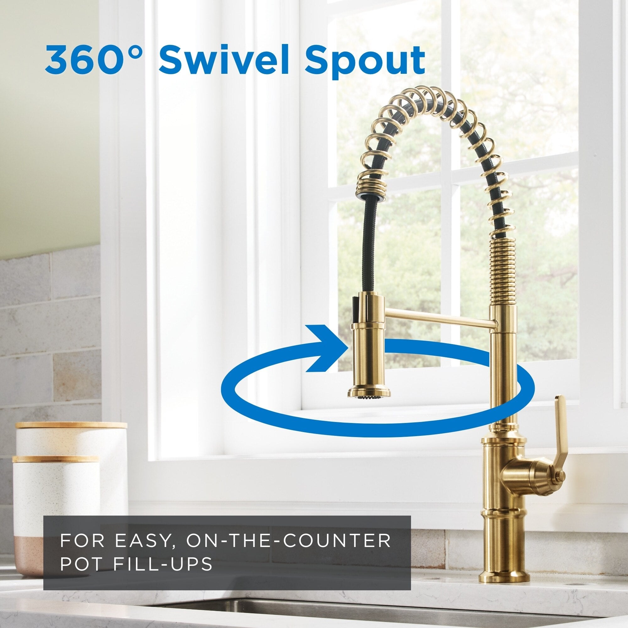 Kinzie® Pre-Rinse Single Handle Pull-Down Kitchen Faucet