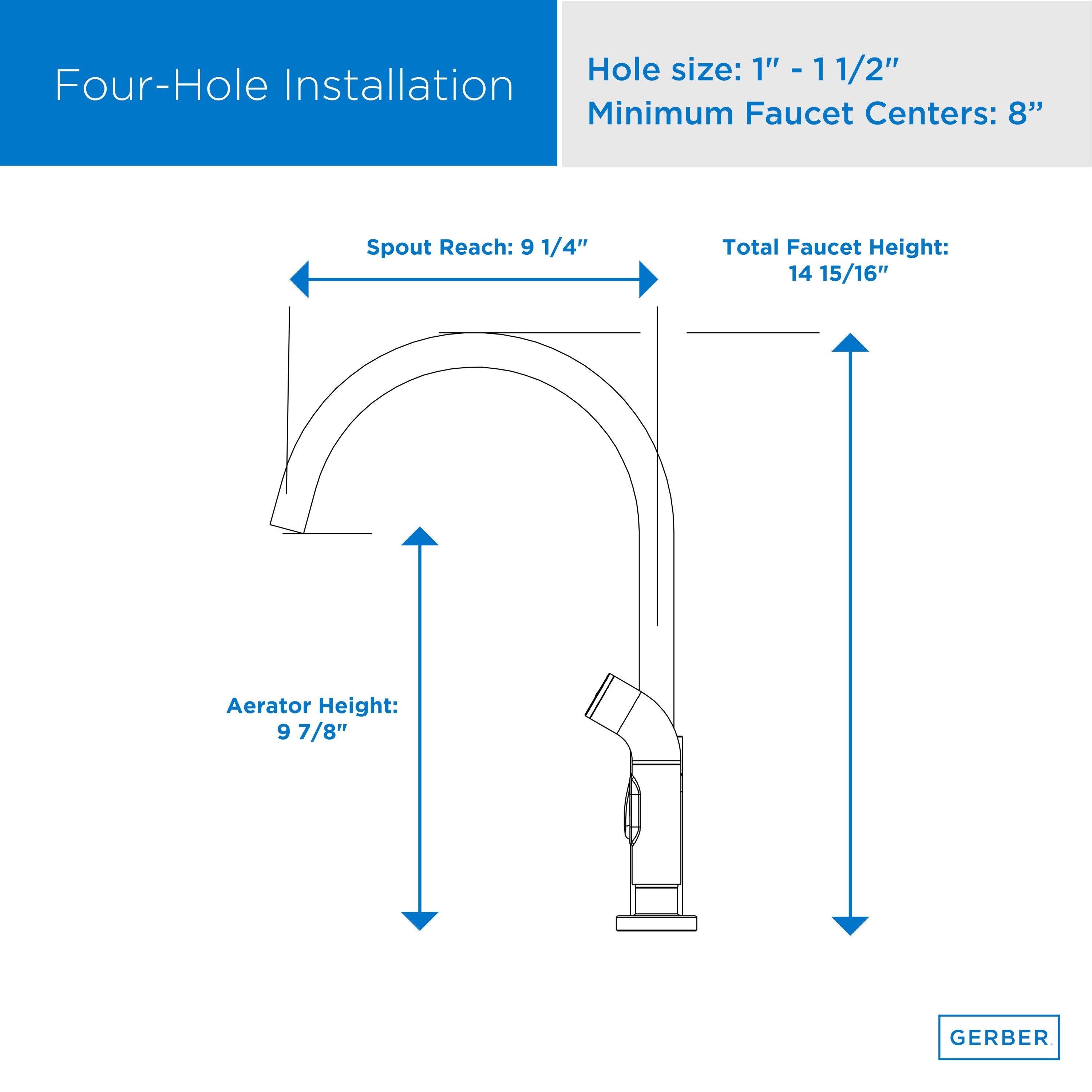 Parma® Two Handle Bridge Kitchen Faucet with Sidespray
