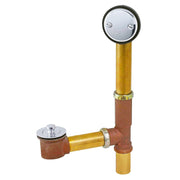 Gerber Classics™ Lift & Turn 20 Gauge Drain for Standard Tub with Female Tee & "Clean Out Here" Faceplate