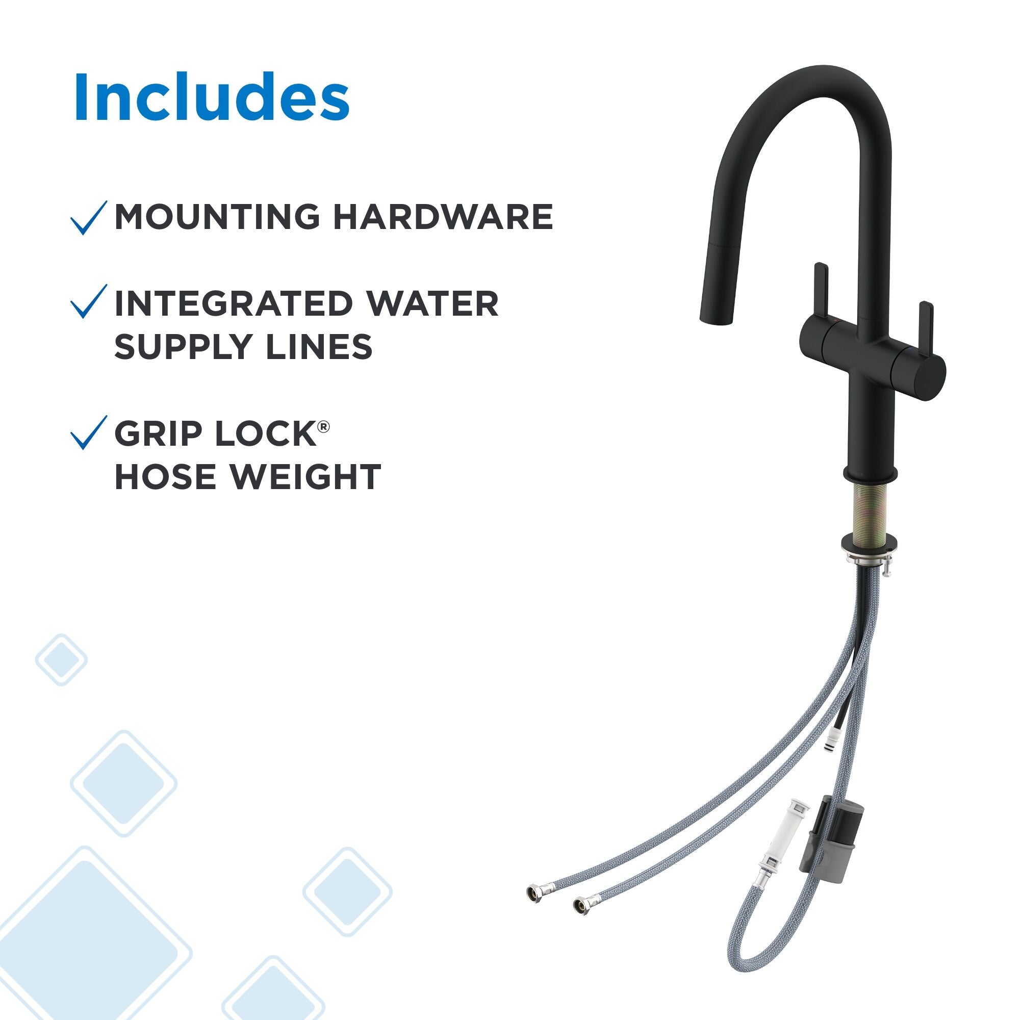Gerber Amalfi Two Handle Pull-Down Kitchen Faucet 1.75 GPM (Choose Finish)