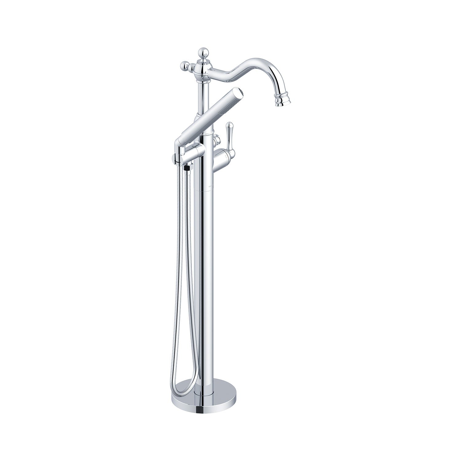 Traditional Floor Mount Tub Filler Trim Kit with Showerstick™ Handshower 1.75 gpm
