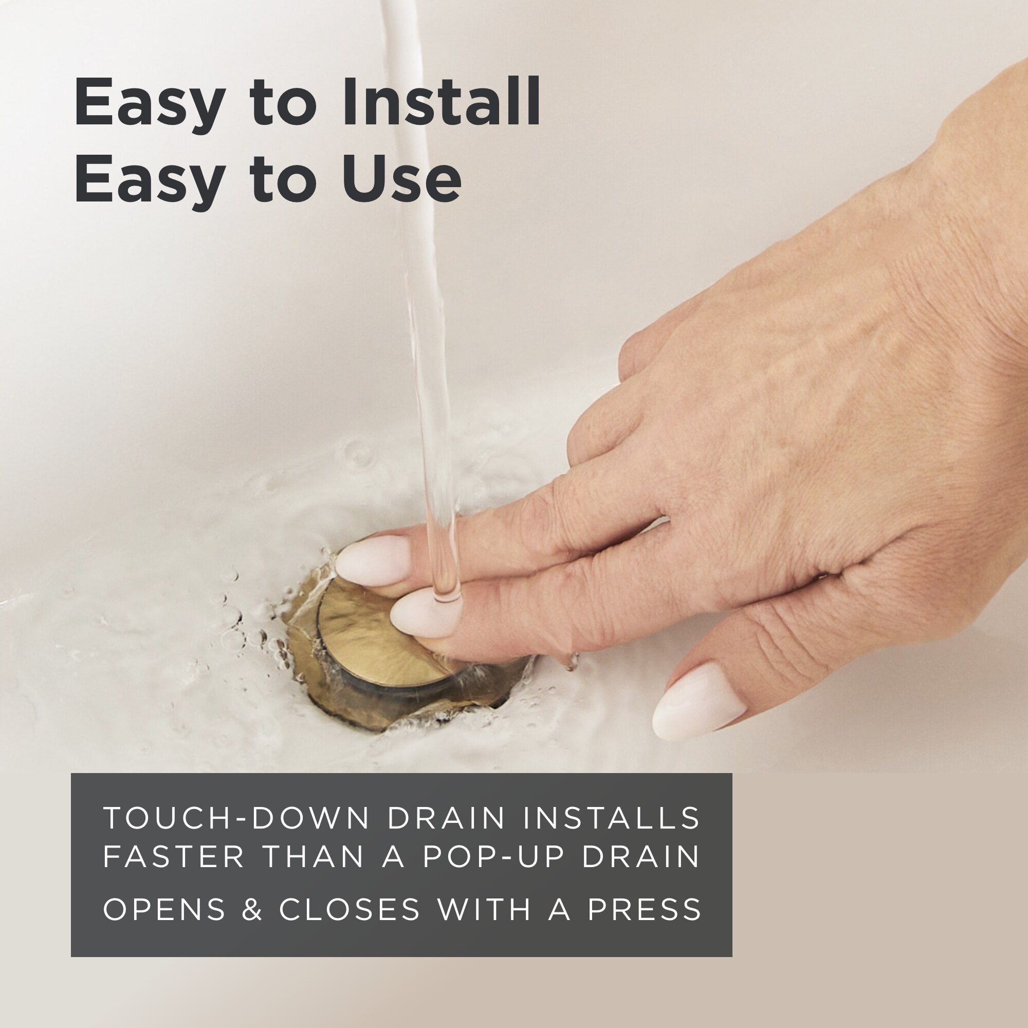 Gerber 1 1/4" Metal Touch-Down Drain Assembly without Overflow
