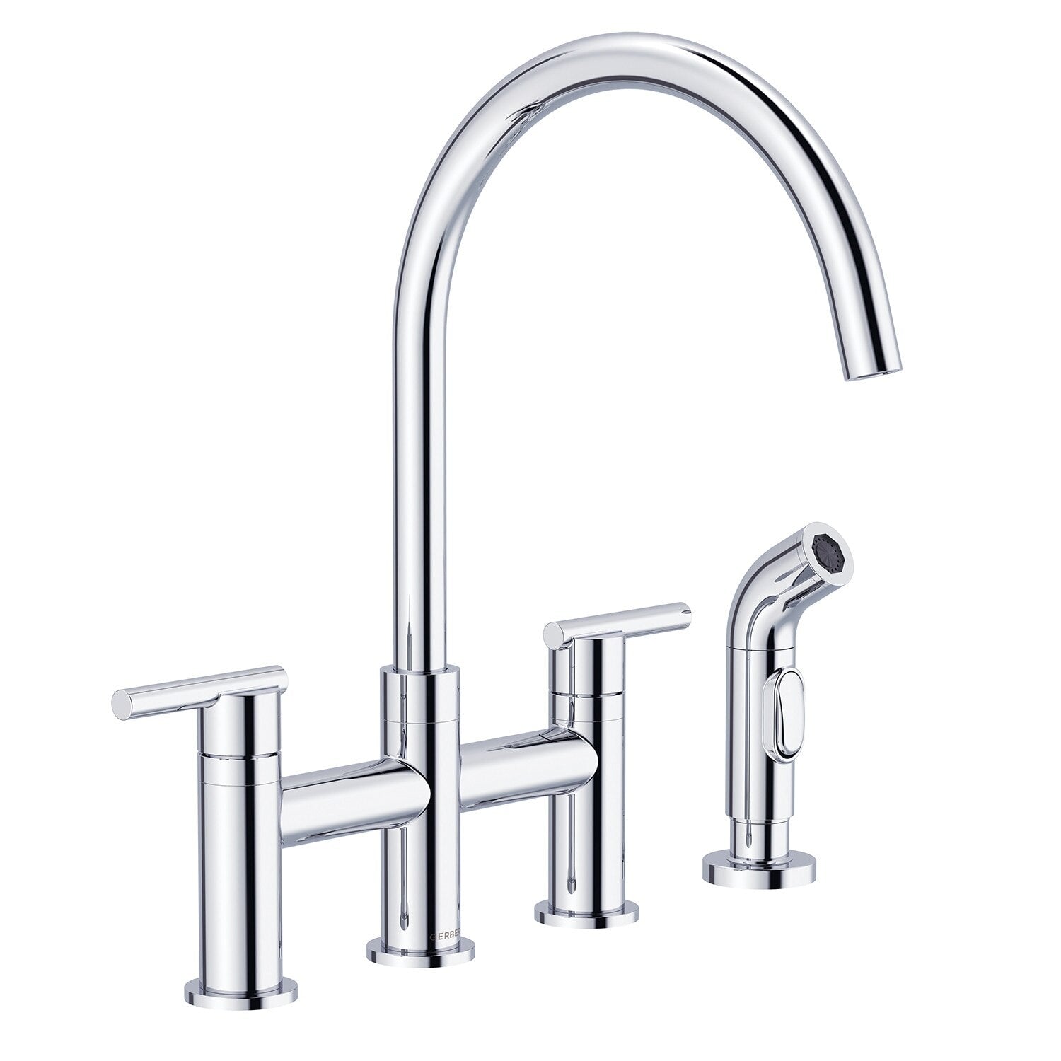 Parma® Two Handle Bridge Kitchen Faucet with Sidespray