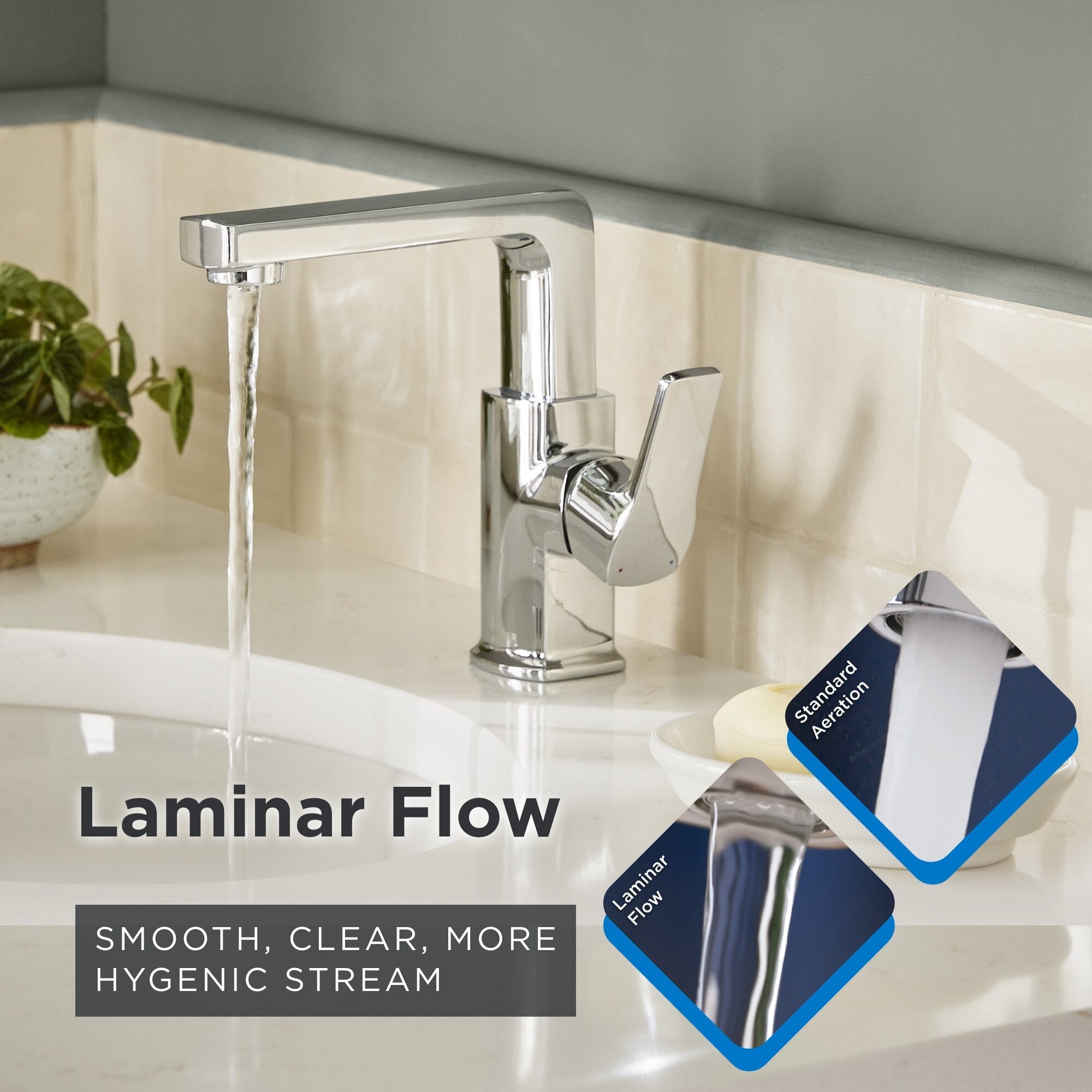 Gerber Tribune® Single Handle Side Control Bathroom Faucet with Metal Touch-Down Drain