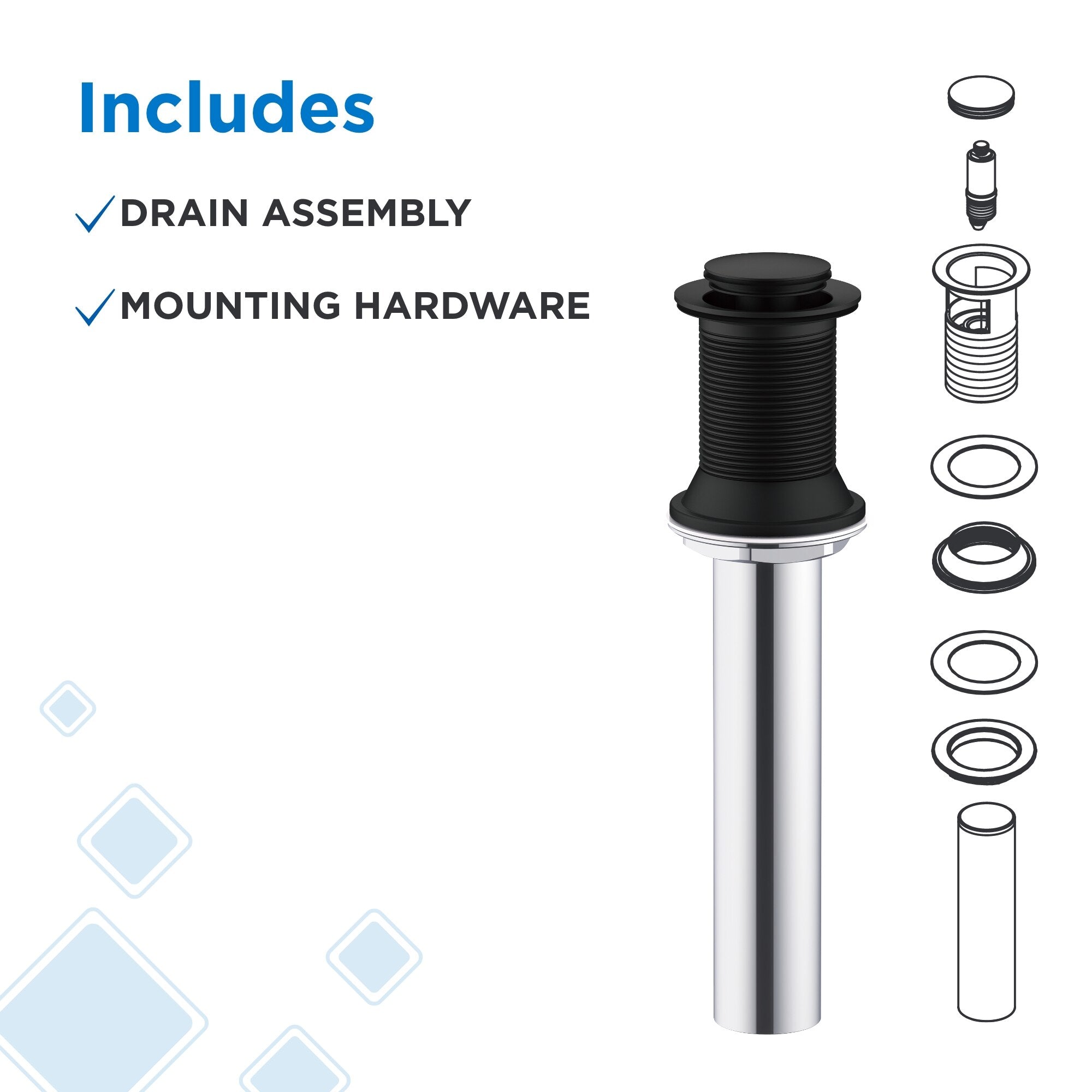 Gerber 1 1/4" Metal Touch-Down Drain Assembly without Overflow