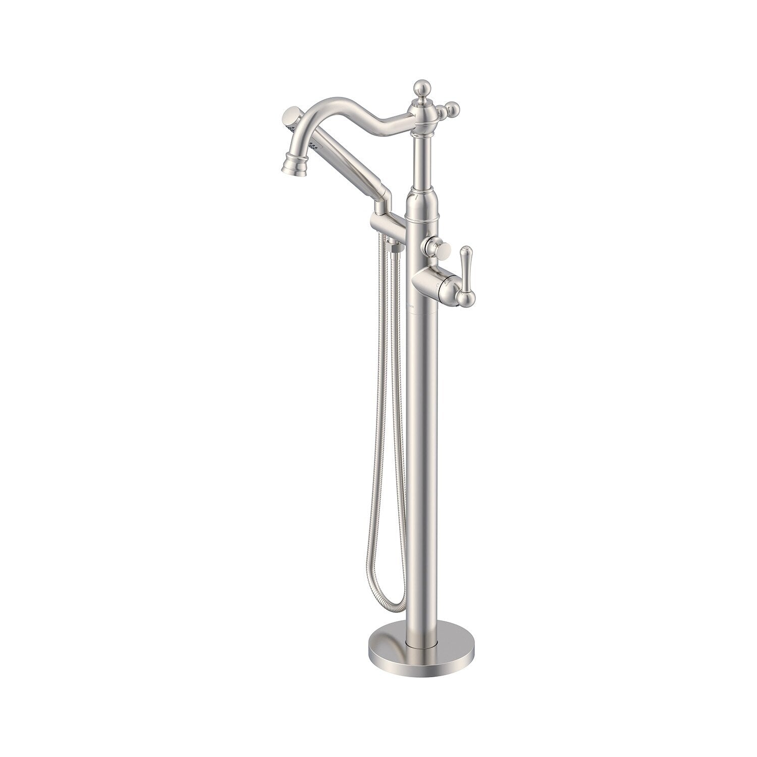 Traditional Floor Mount Tub Filler Trim Kit with Showerstick™ Handshower 1.75 gpm