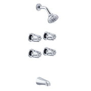 Gerber Classics™ Four Metal Fluted Handle Tub & Shower Fitting