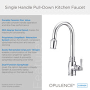 Opulence® Single Handle Pull-Down Kitchen Faucet