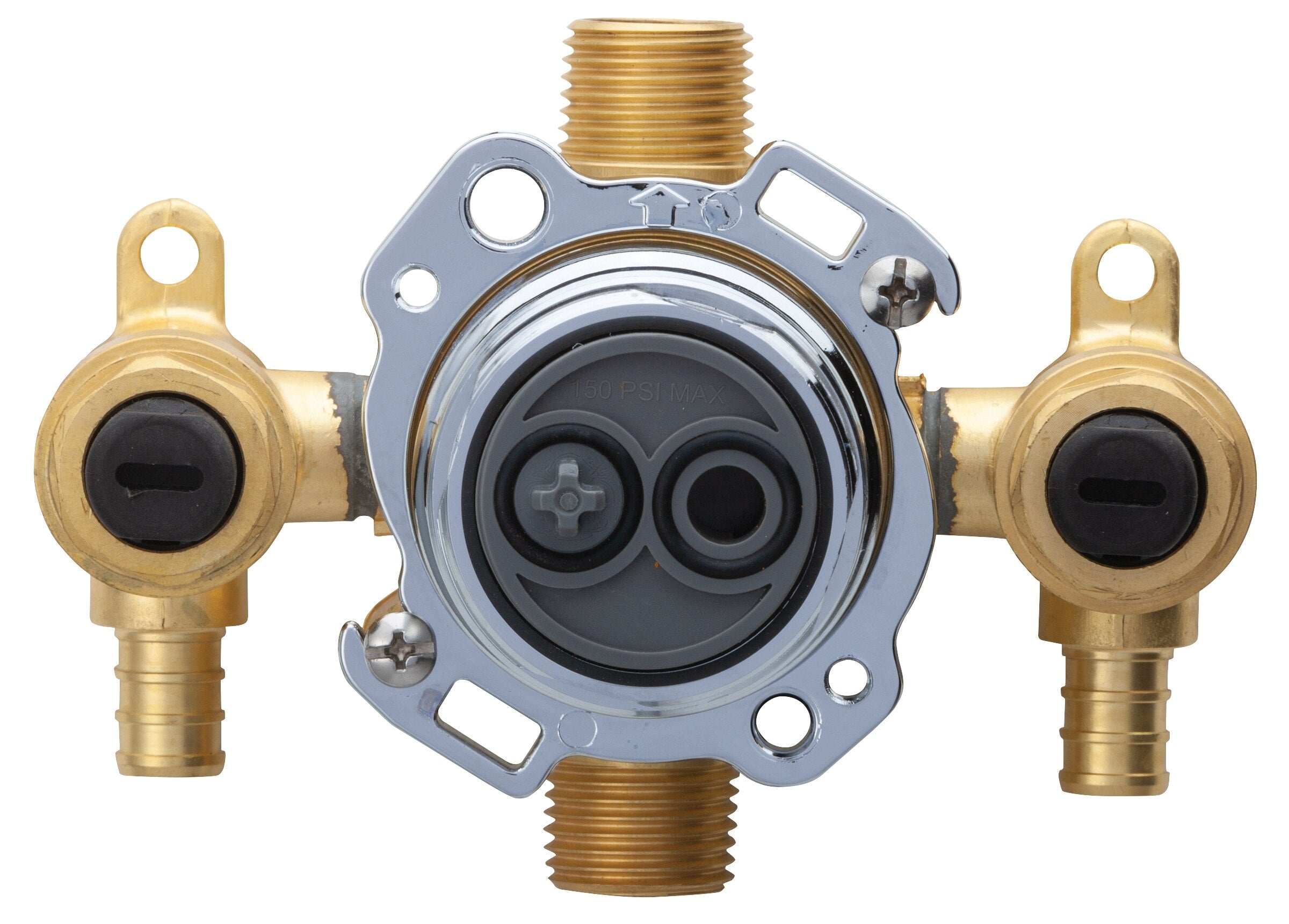 Treysta® Tub & Shower Valve - Vertical Inputs With Stops - Crimp Pex