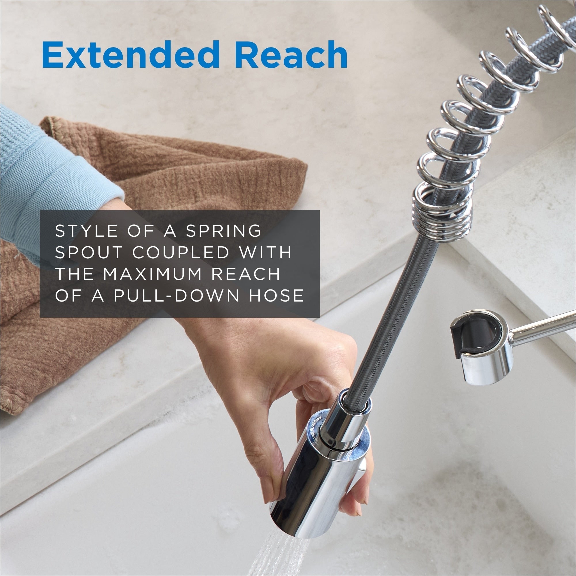 The Foodie® Pre-Rinse Single Handle Pull-Down Kitchen Faucet