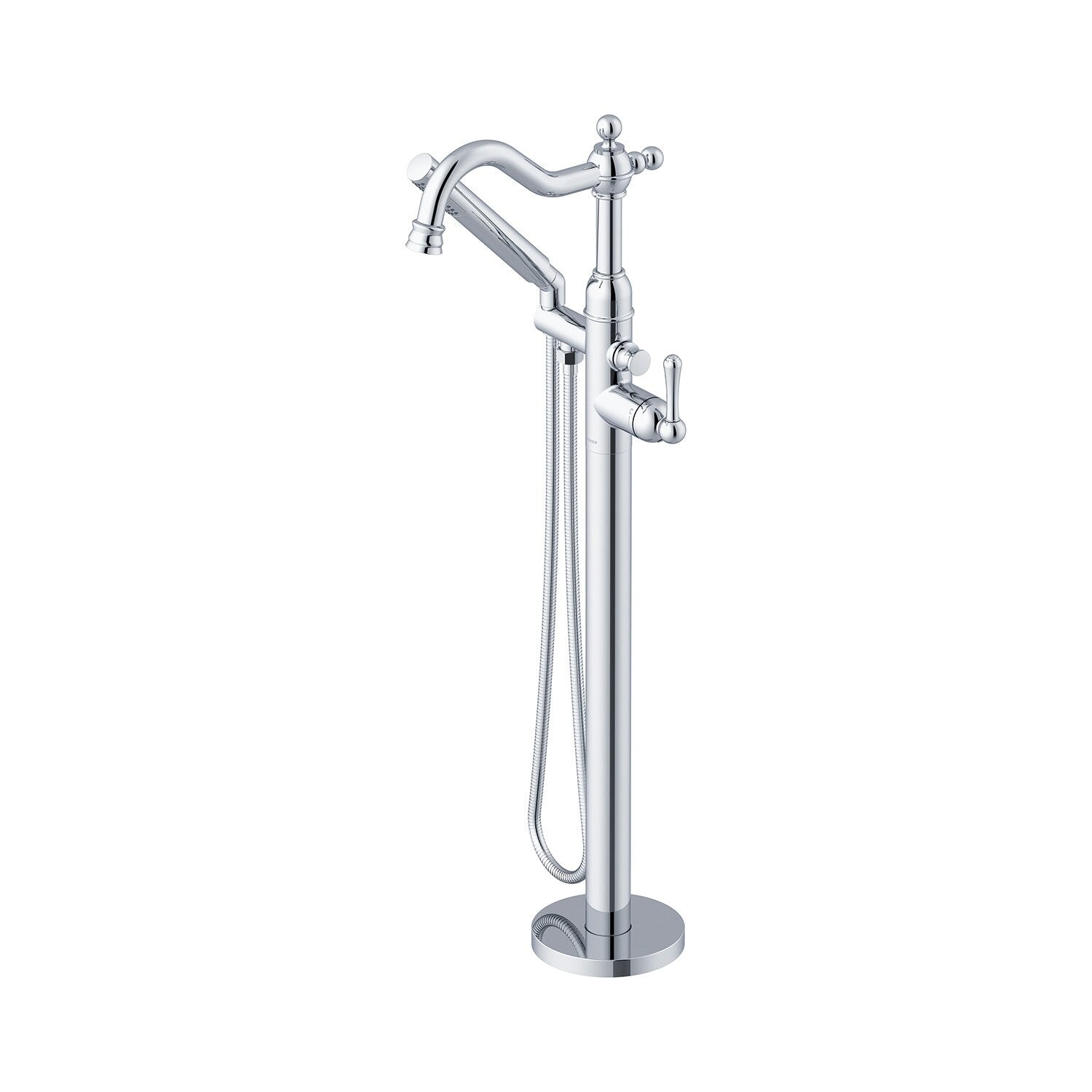 Traditional Floor Mount Tub Filler Trim Kit with Showerstick™ Handshower 1.75 gpm
