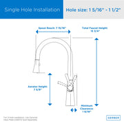 Antioch® Single Handle Pull-Down Kitchen Faucet