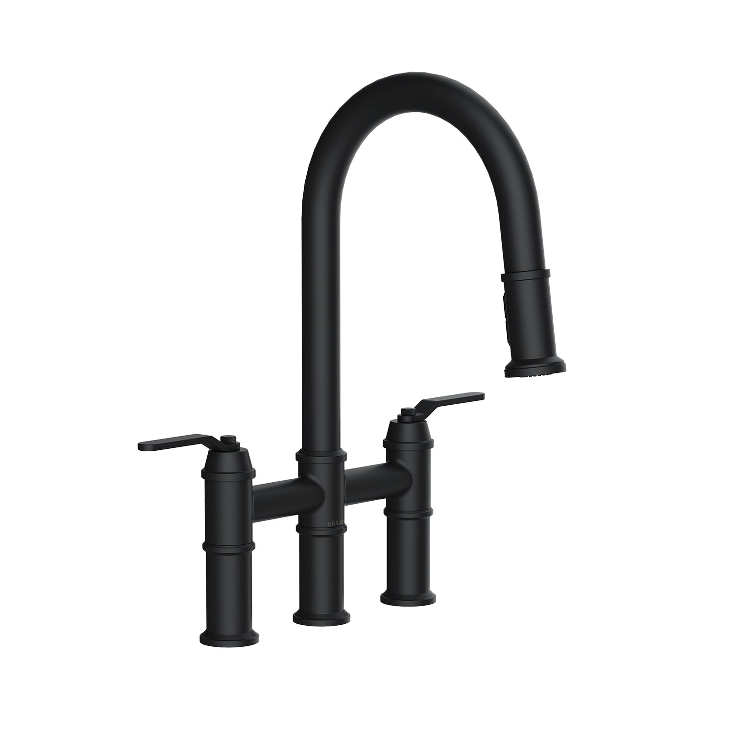 Kinzie® Two Handle Pull Down Bridge Kitchen Faucet