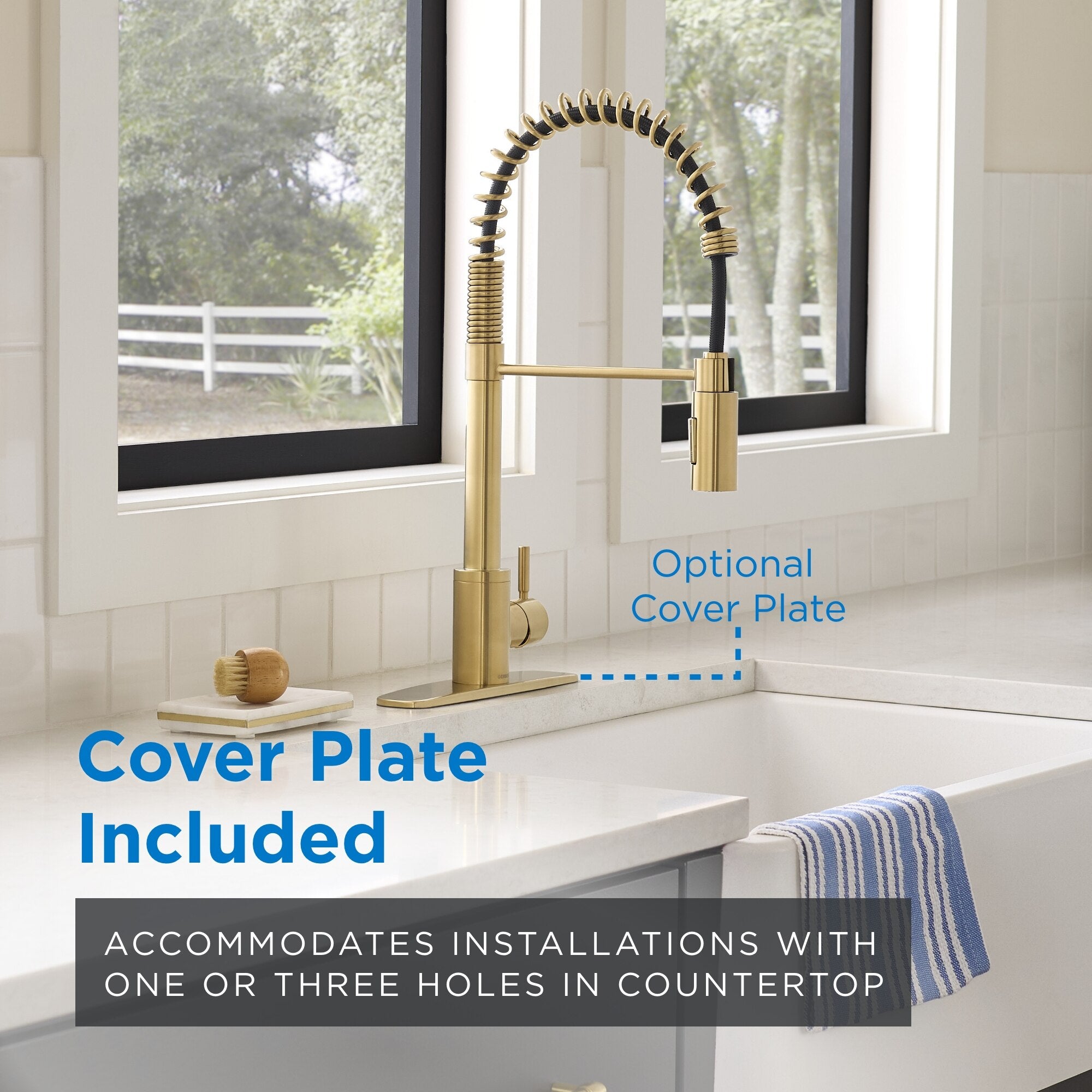 The Foodie® Pre-Rinse Single Handle Pull-Down Kitchen Faucet