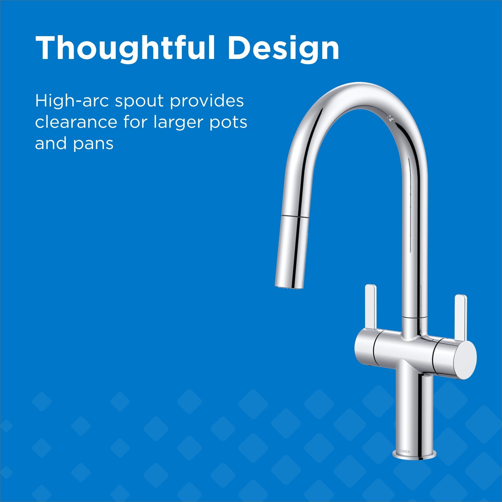 Gerber Amalfi Two Handle Pull-Down Kitchen Faucet 1.75 GPM (Choose Finish)