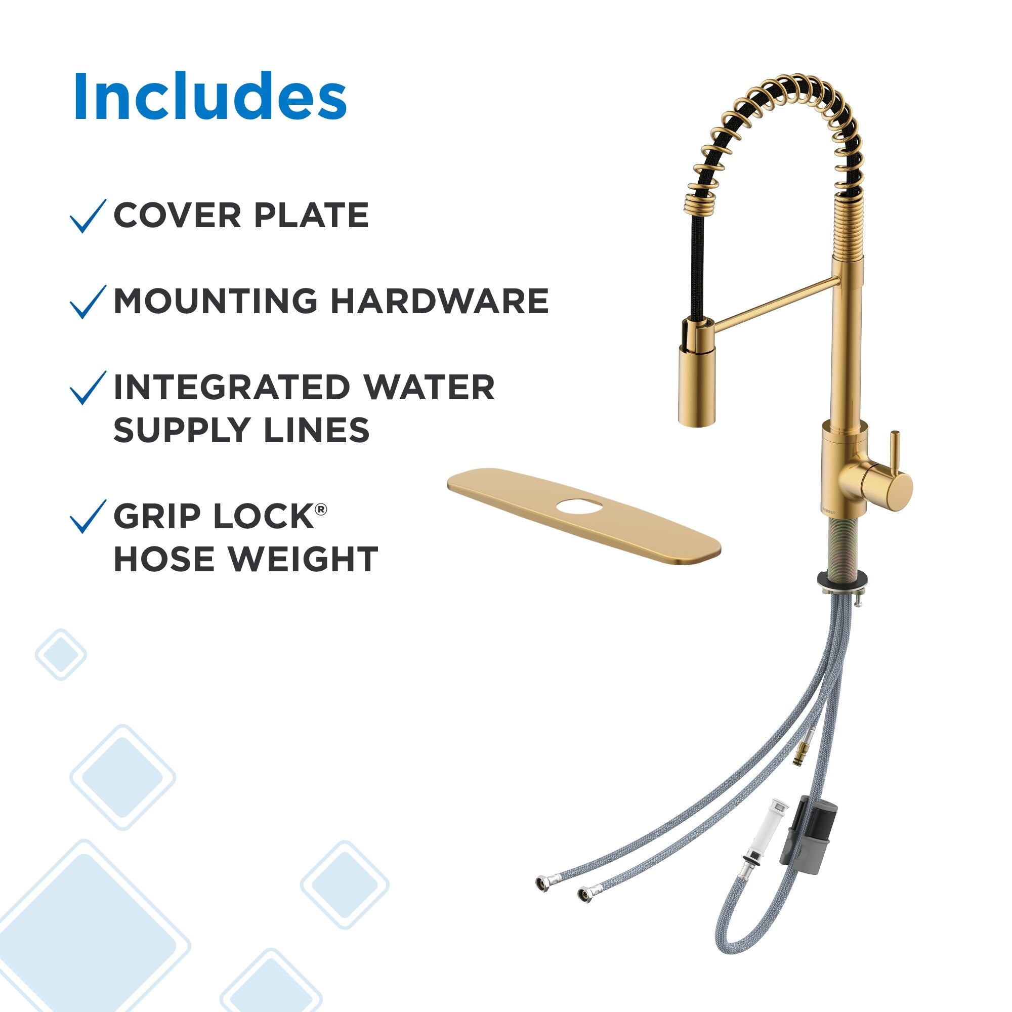 The Foodie® Pre-Rinse Single Handle Pull-Down Kitchen Faucet