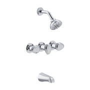 Gerber Hardwater™ Three Handle Threaded Escutcheon Tub & Shower Fitting with IPS/Sweat Connections & Slip Spout