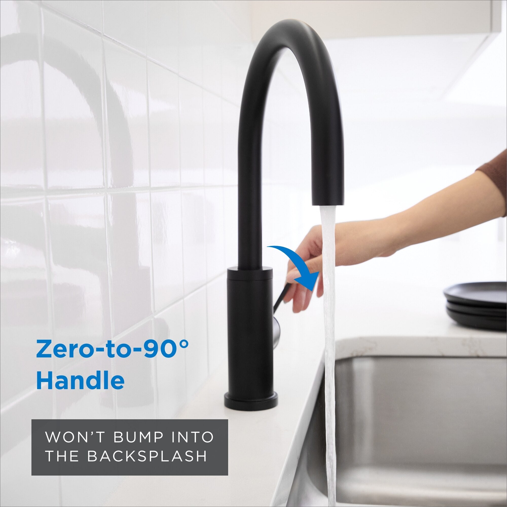 Amalfi™ Single Handle Fixed Swivel Kitchen Faucet
