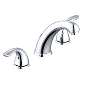 Viper™ Two Handle Widespread Bathroom Faucet with Metal Touch-Down Drain