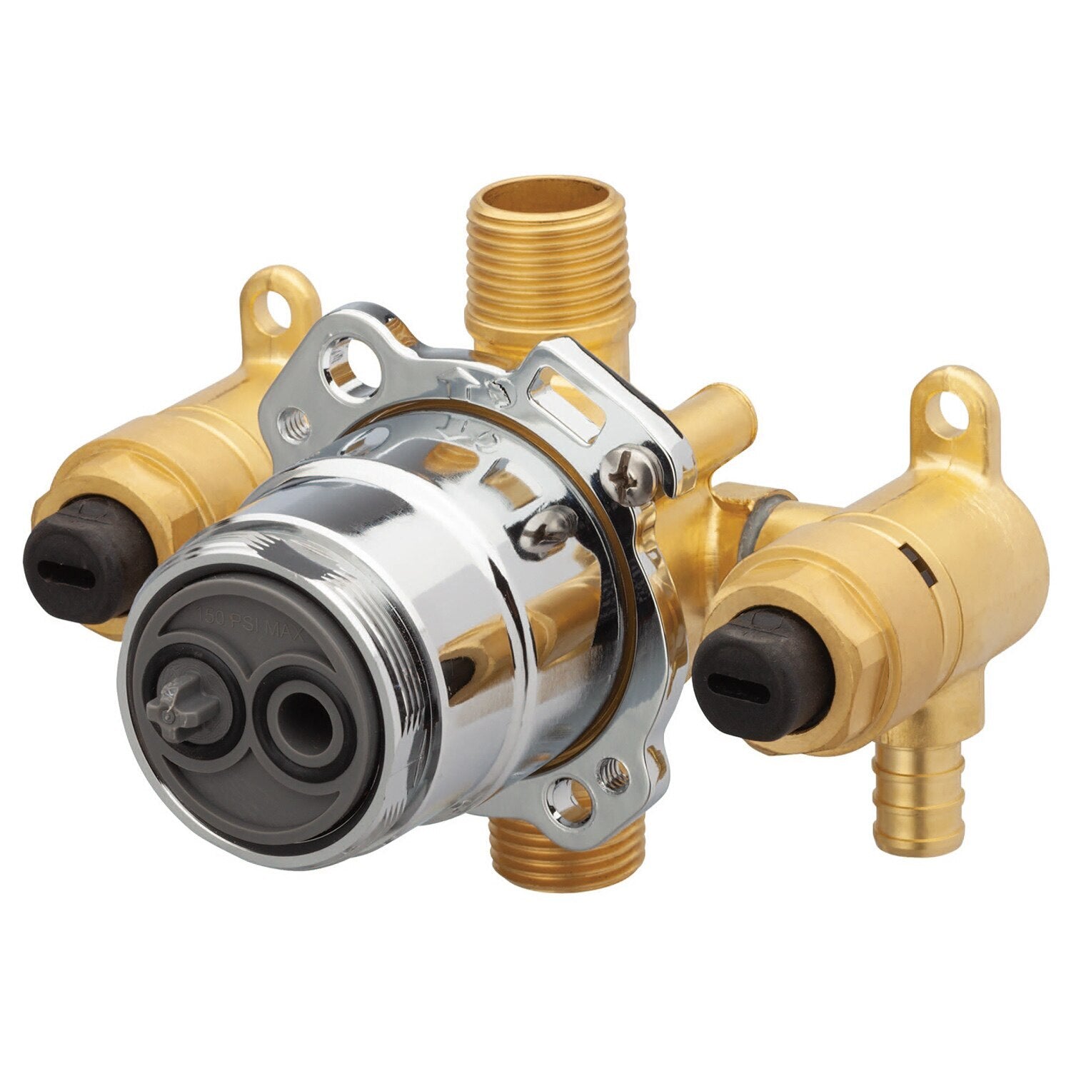 Treysta Tub & Shower Valve Vertical Inputs WITH Stops Crimp Pex Gerber Pack