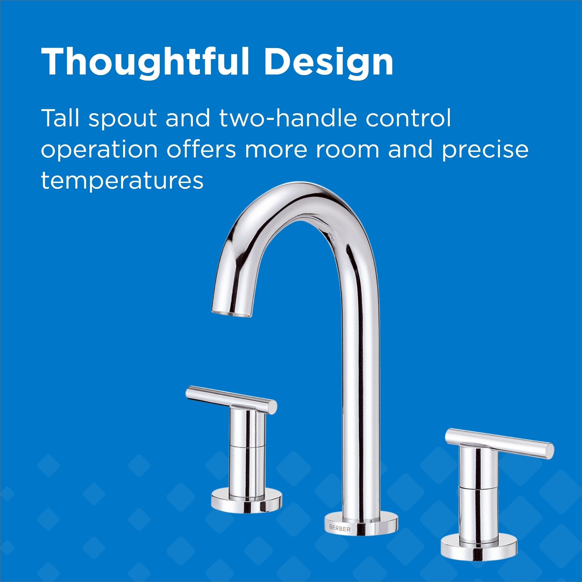 Parma® Two Handle Widespread Bathroom Faucet with Metal Touch-Down Drain