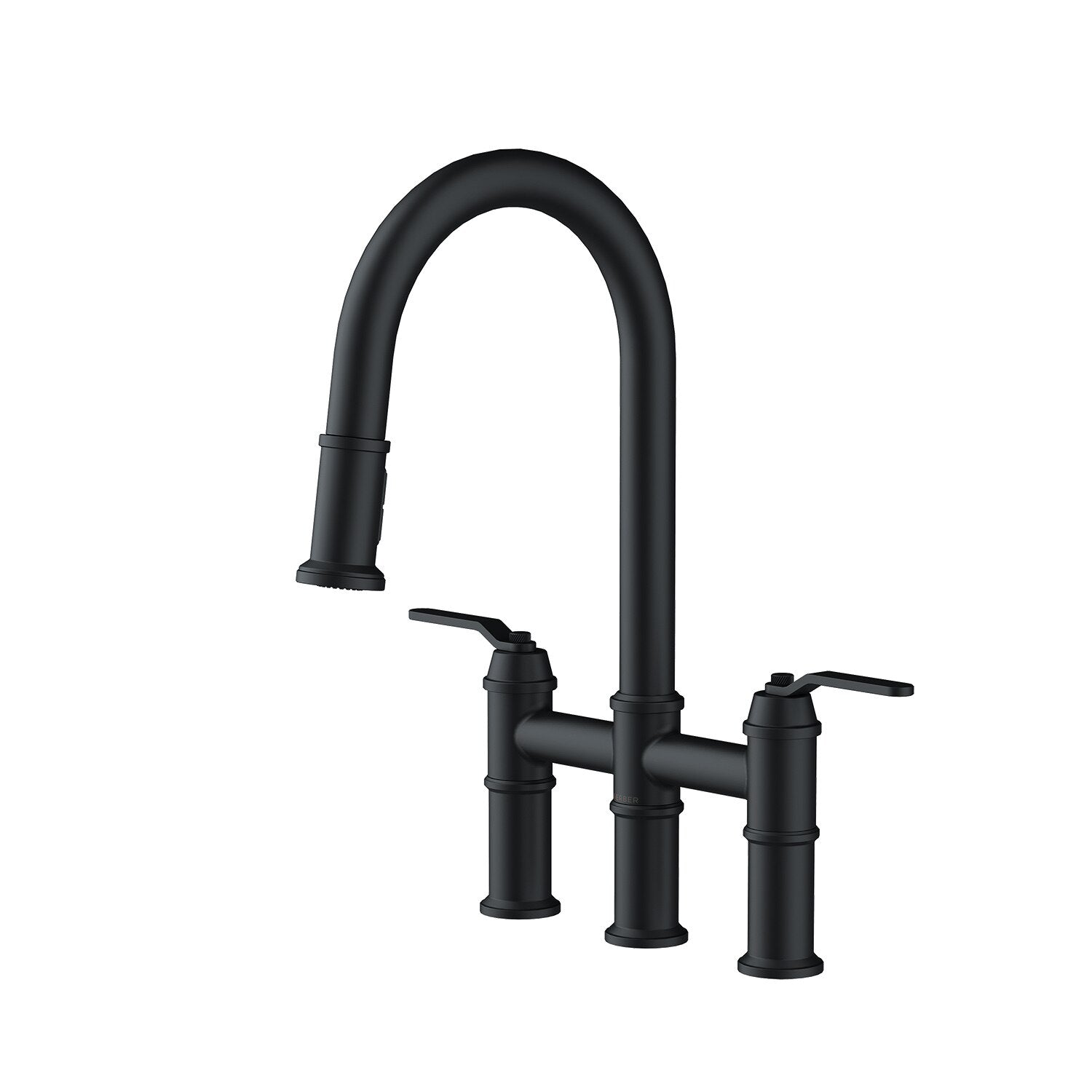 Kinzie® Two Handle Pull Down Bridge Kitchen Faucet