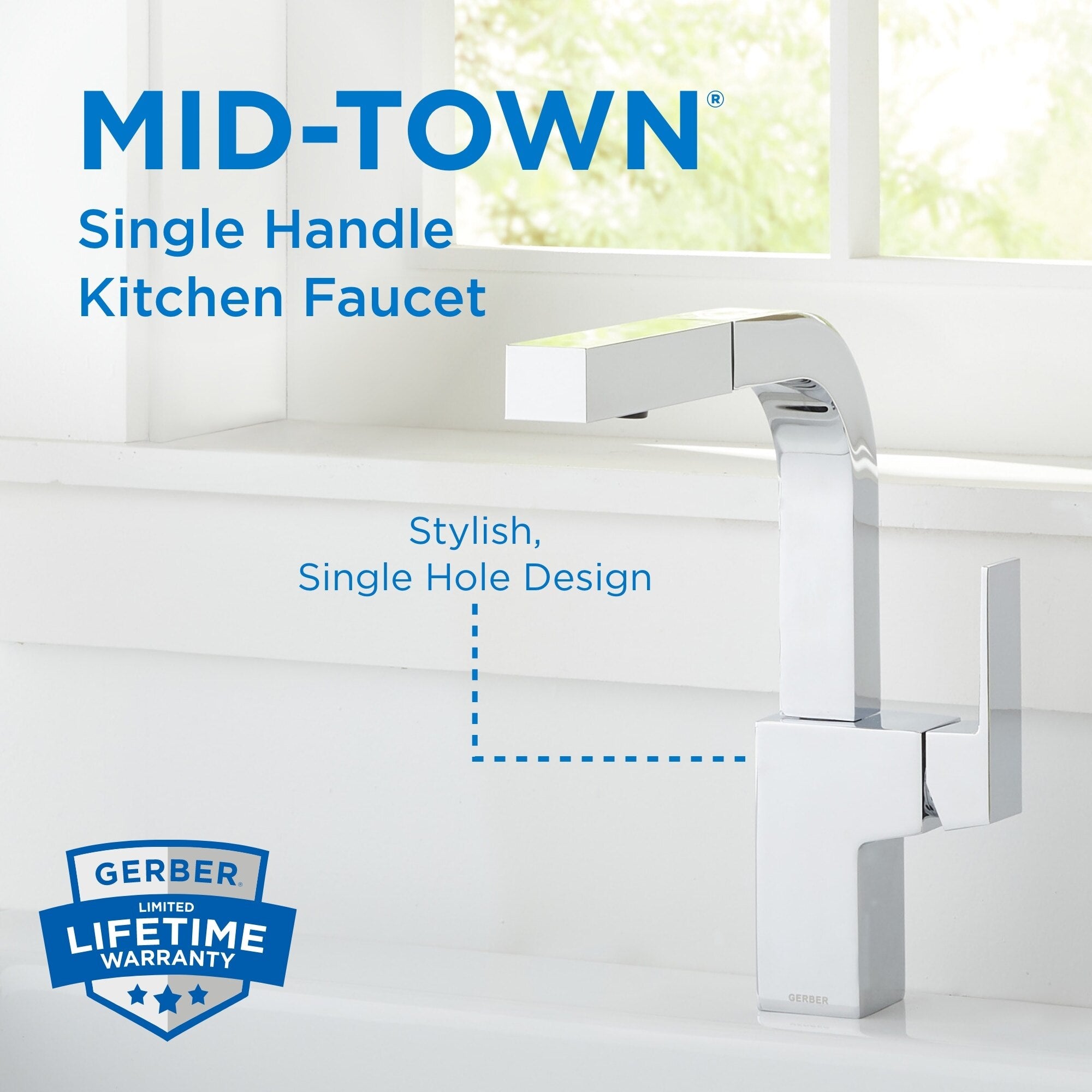 Mid-Town® Single Handle Pull-Out Kitchen Faucet