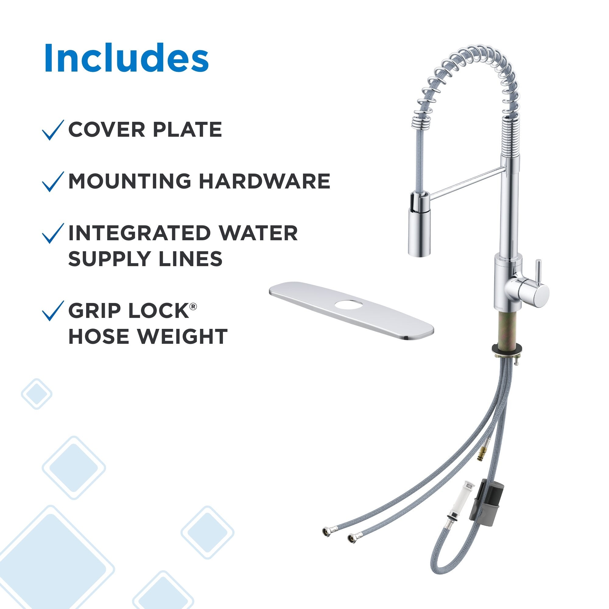 The Foodie® Pre-Rinse Single Handle Pull-Down Kitchen Faucet