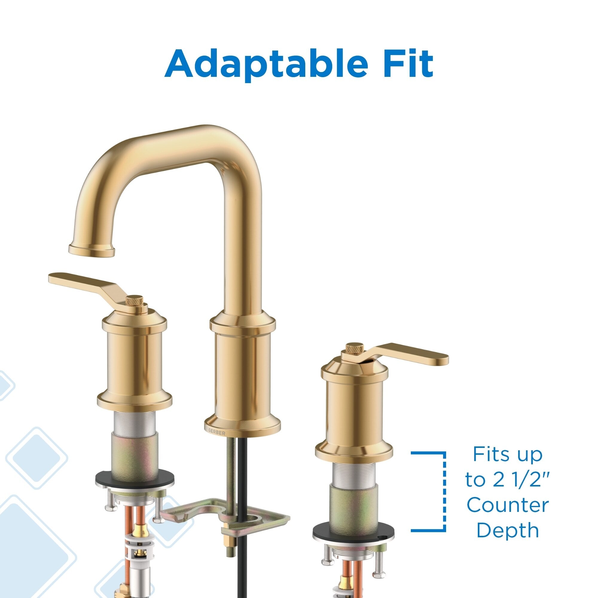 Kinzie® Two Handle Widespread Bathroom Faucet with Metal Touch-Down Drain