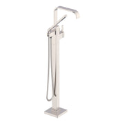 Square Floor Mount Tub Filler Trim Kit with Handshower