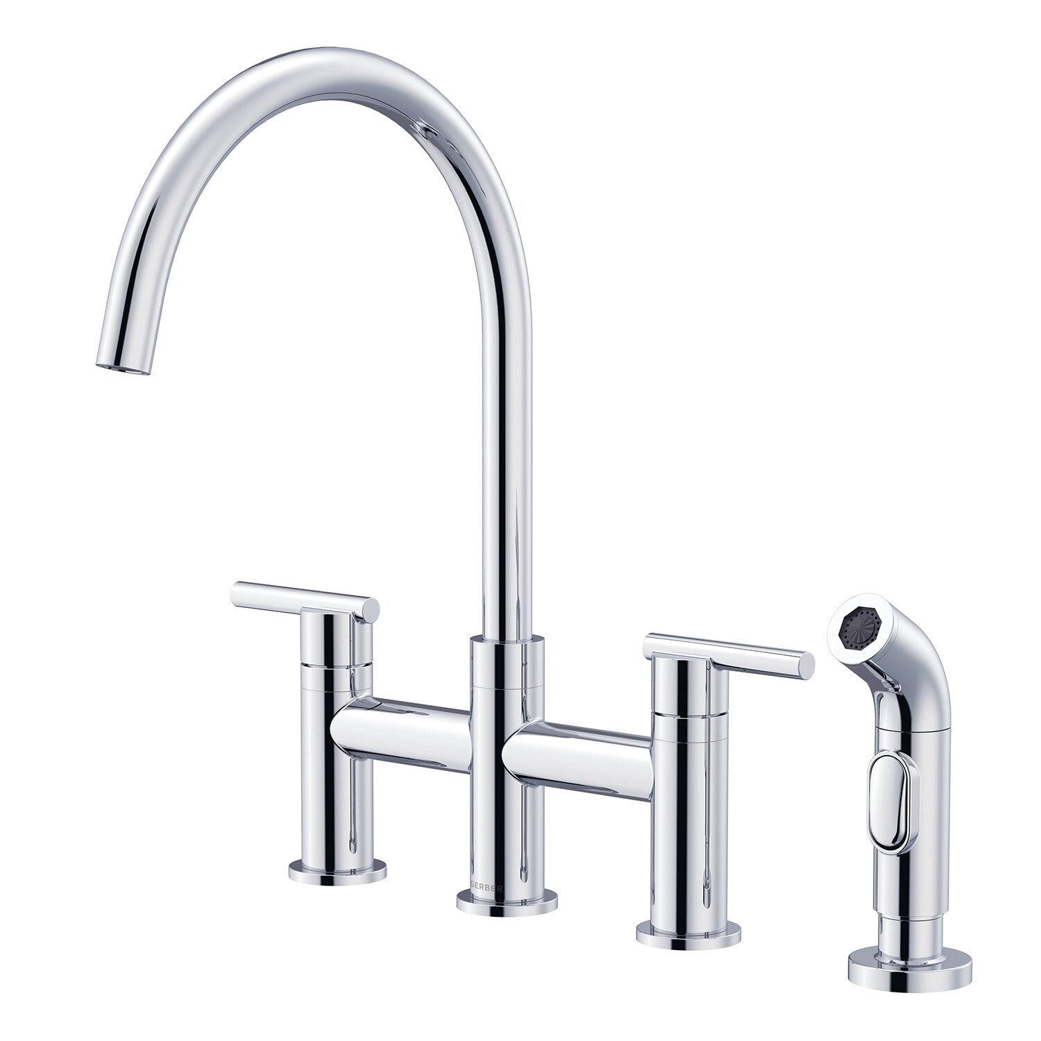 Parma® Two Handle Bridge Kitchen Faucet with Sidespray