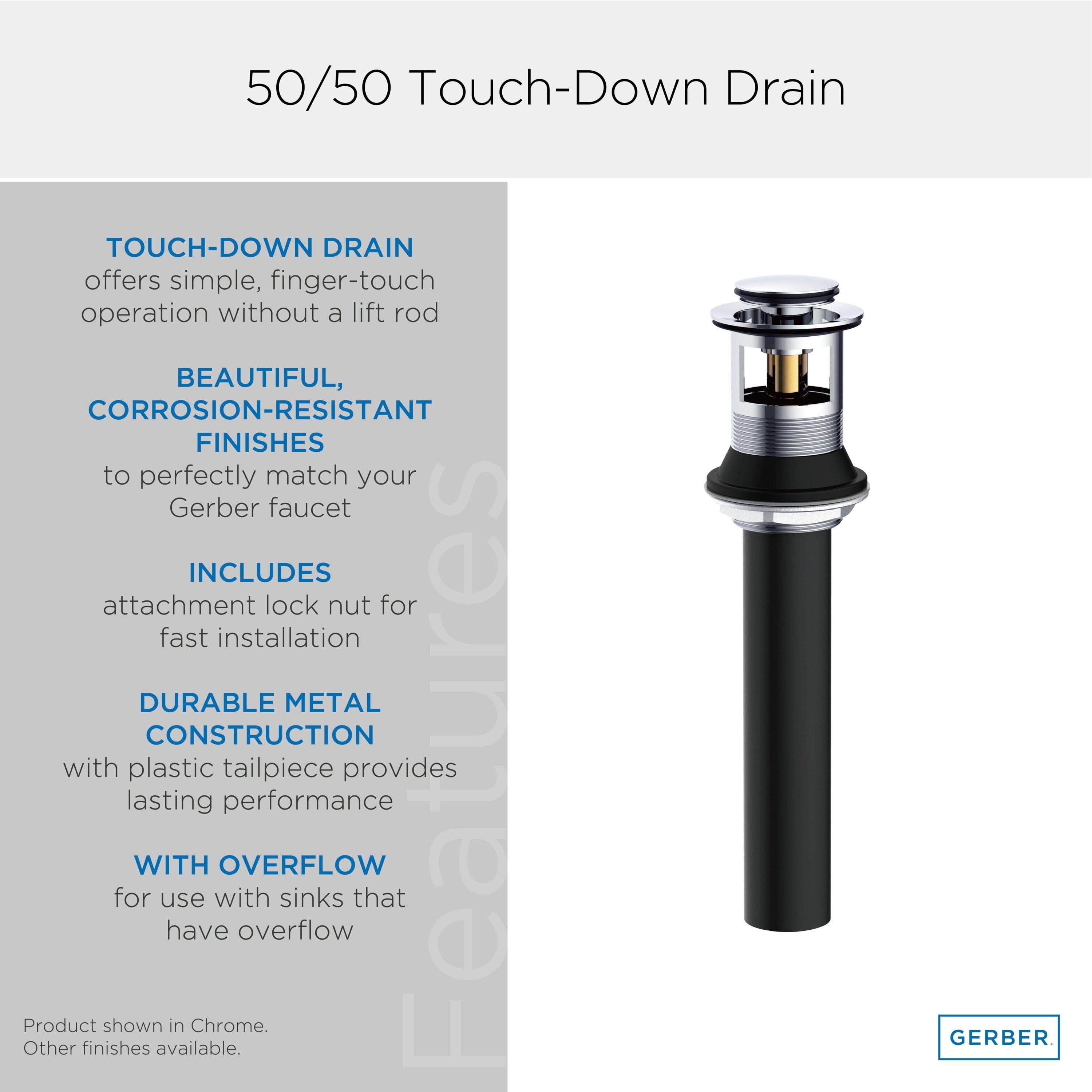1 1/4" 50/50 Touch-Down Drain Assembly