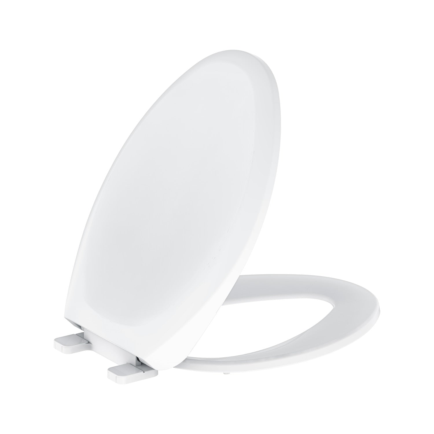 Adjustable Standard Elongated Toilet Seat with Cover