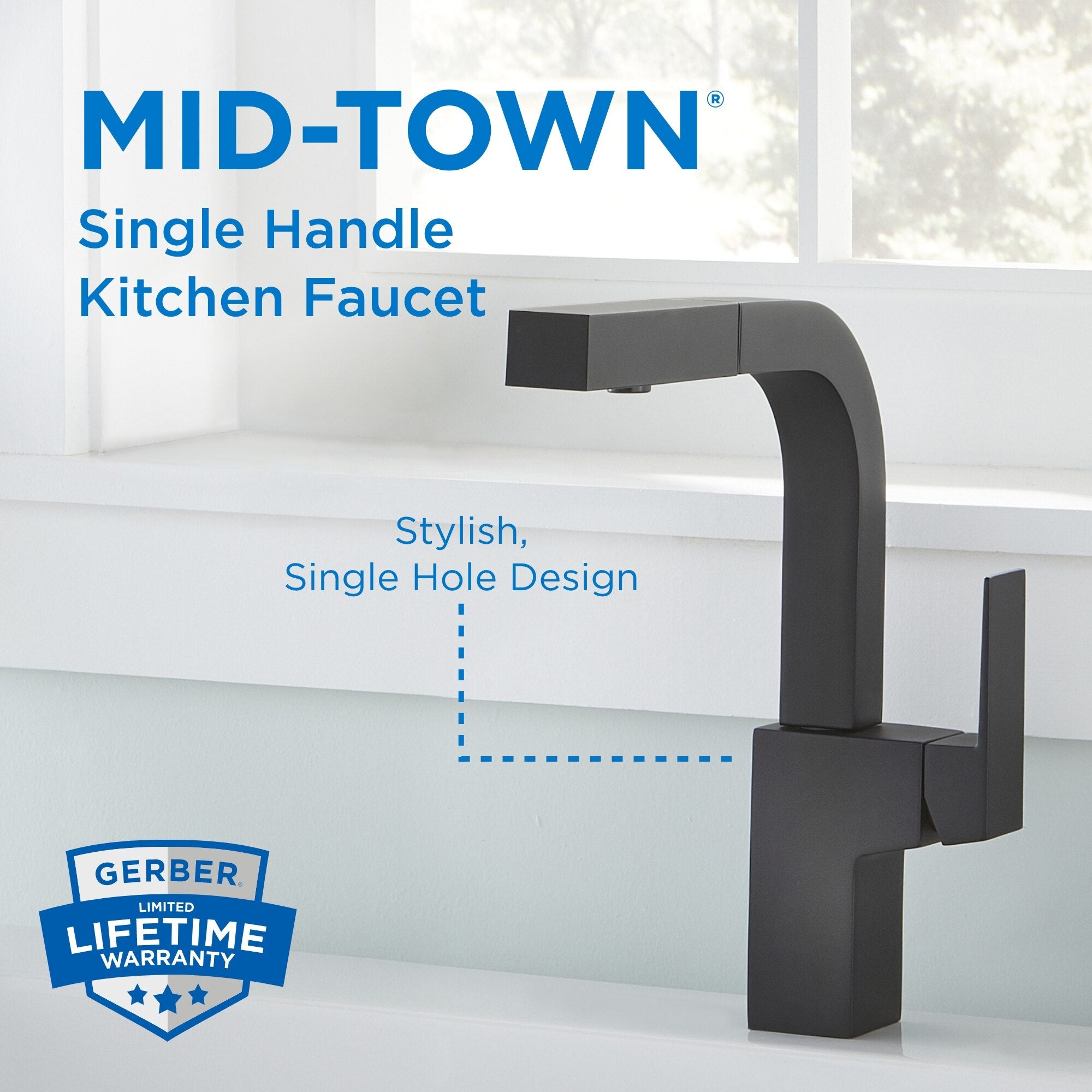 Mid-Town® Single Handle Pull-Out Kitchen Faucet