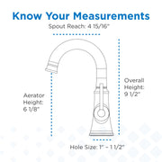 Gerber Northerly™ Single Handle Side Control Bathroom Faucet with 50/50 Touch-Down Drain
