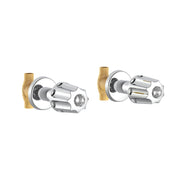 Gerber Classics™ Straight Pattern Trim & Compression Valves with 1/2" Sweat Connections, Metal Fluted Handles, Hot & Cold Stems