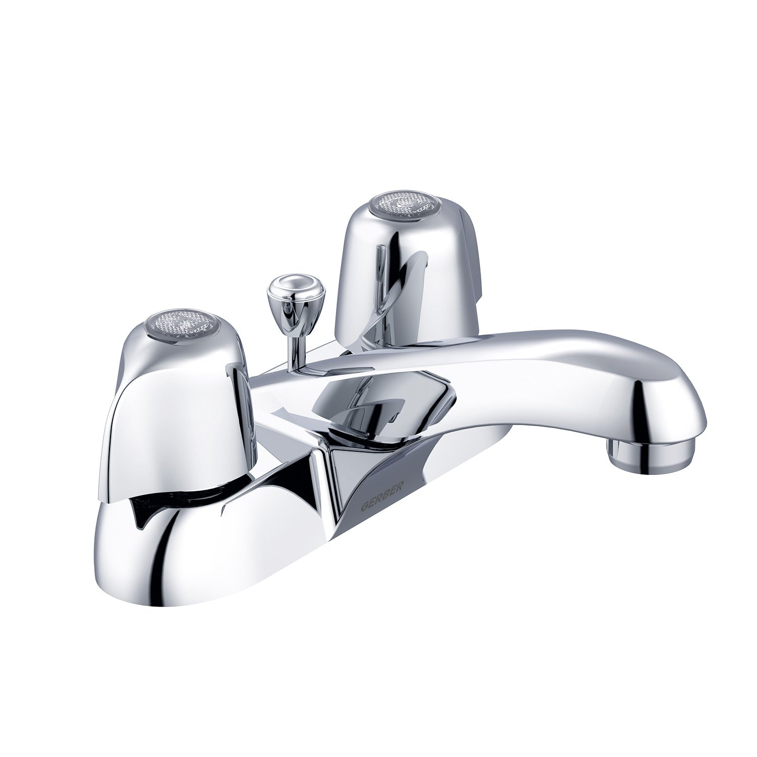 Gerber Classics™ Two Handle Centerset Bathroom Faucet with Metal Handles and Metal Pop-Up Drain
