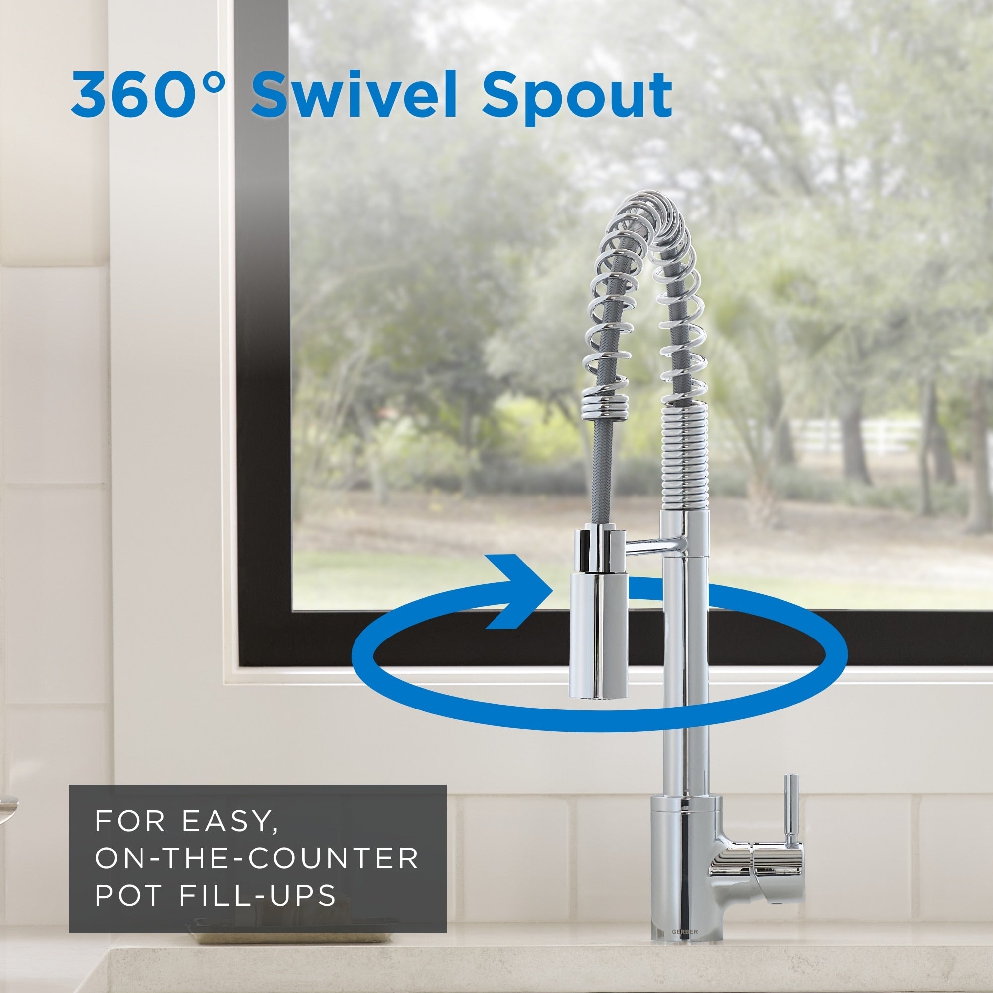 The Foodie® Pre-Rinse Single Handle Pull-Down Kitchen Faucet
