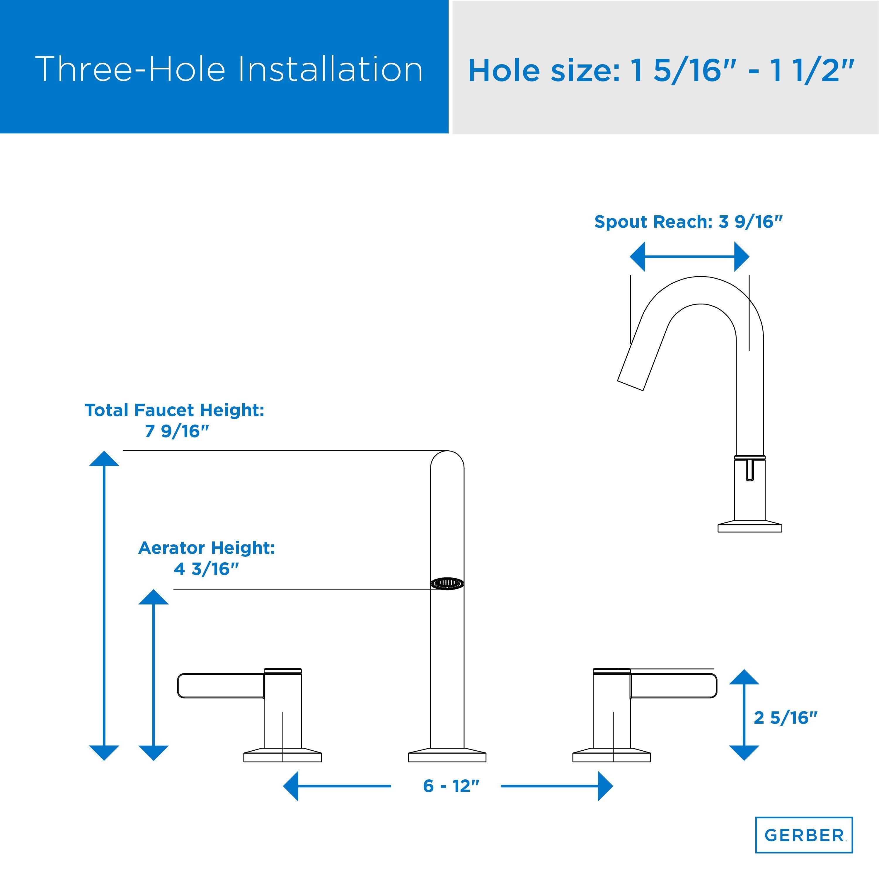 Amalfi™ Two Handle Widespread Bathroom Faucet with Metal Touch-Down Drain
