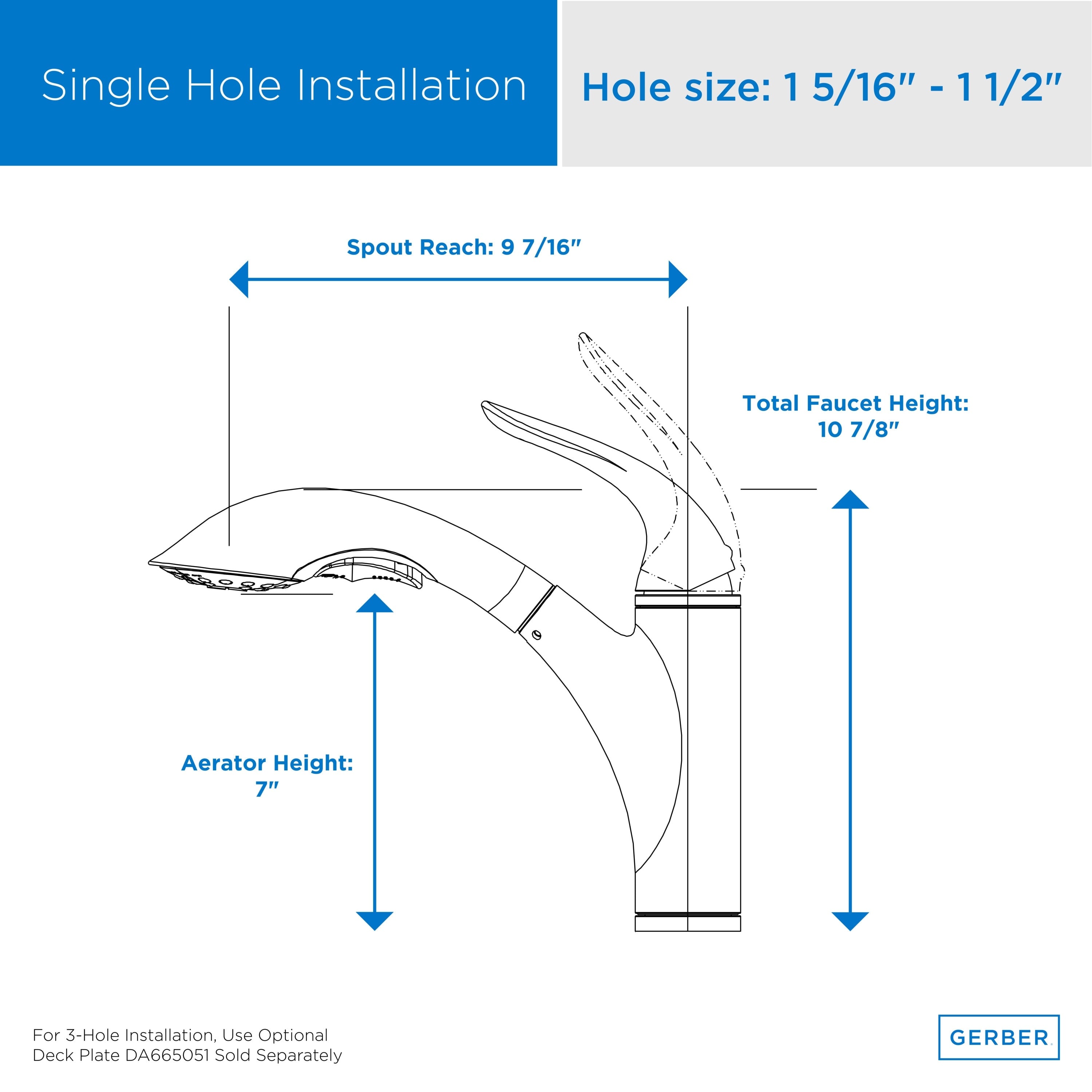 Antioch® Single Handle Pull-Out Kitchen Faucet